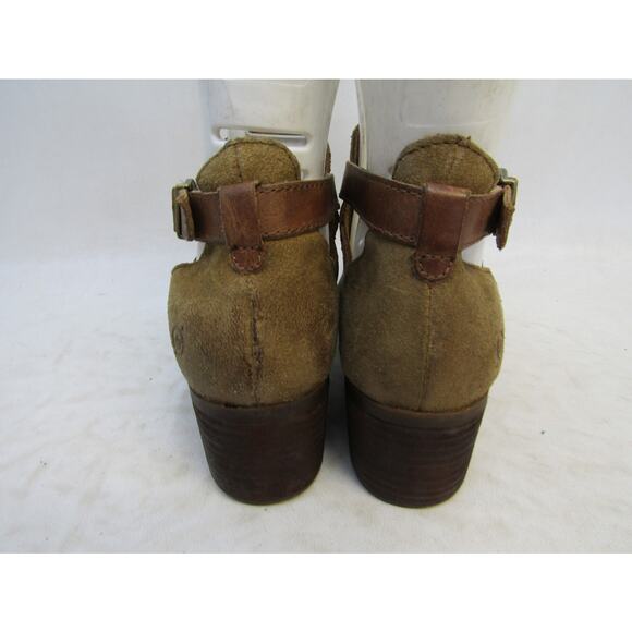 Born Size 8.5 M Brown Suede Chelsea Buckle Ankle Fashion Boots Bootie - Picture 7 of 11
